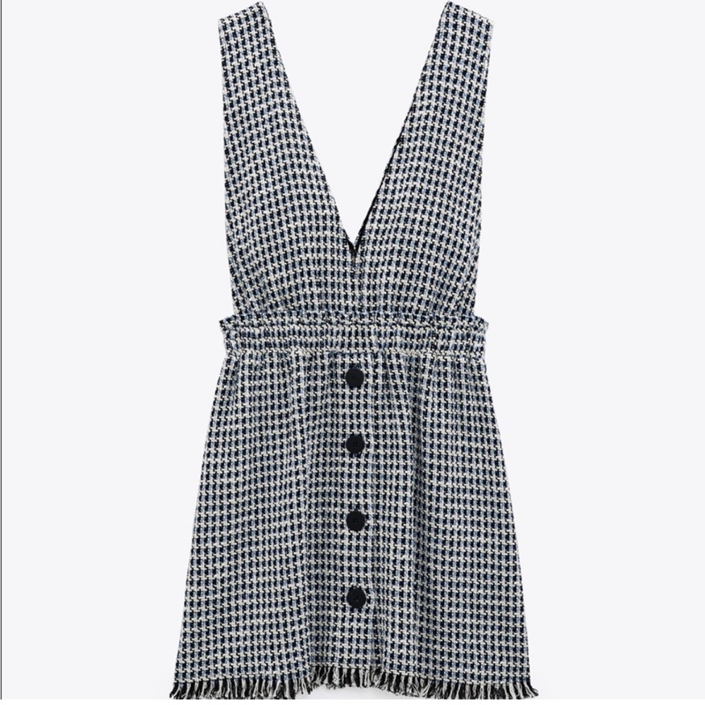 Zara Tweed PinaFore Dress Size XS